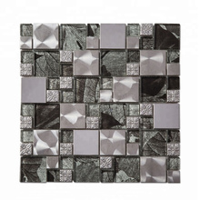 Soulscrafts Metal Glass Blend Mosaic for Kitchen Backsplash